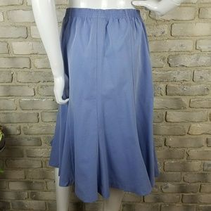 VINTAGE Regal Skirt Sze 12 Blue Stretch Flare